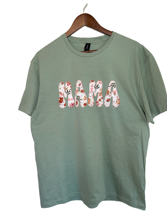 MAMA T-Shirt (Large) - Sage & Floral