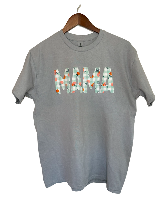 MAMA T-Shirt (Medium) - Grey & Peaches