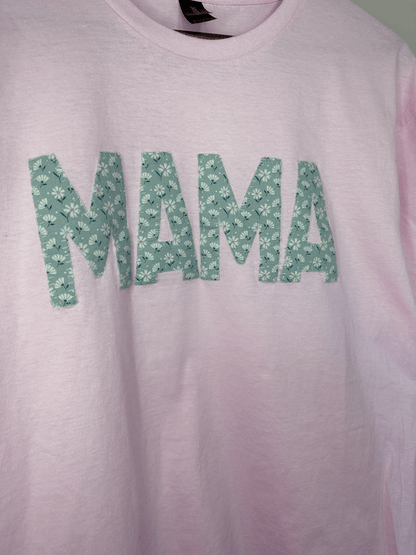 MAMA T-Shirt (Large) - Light Pink & floral