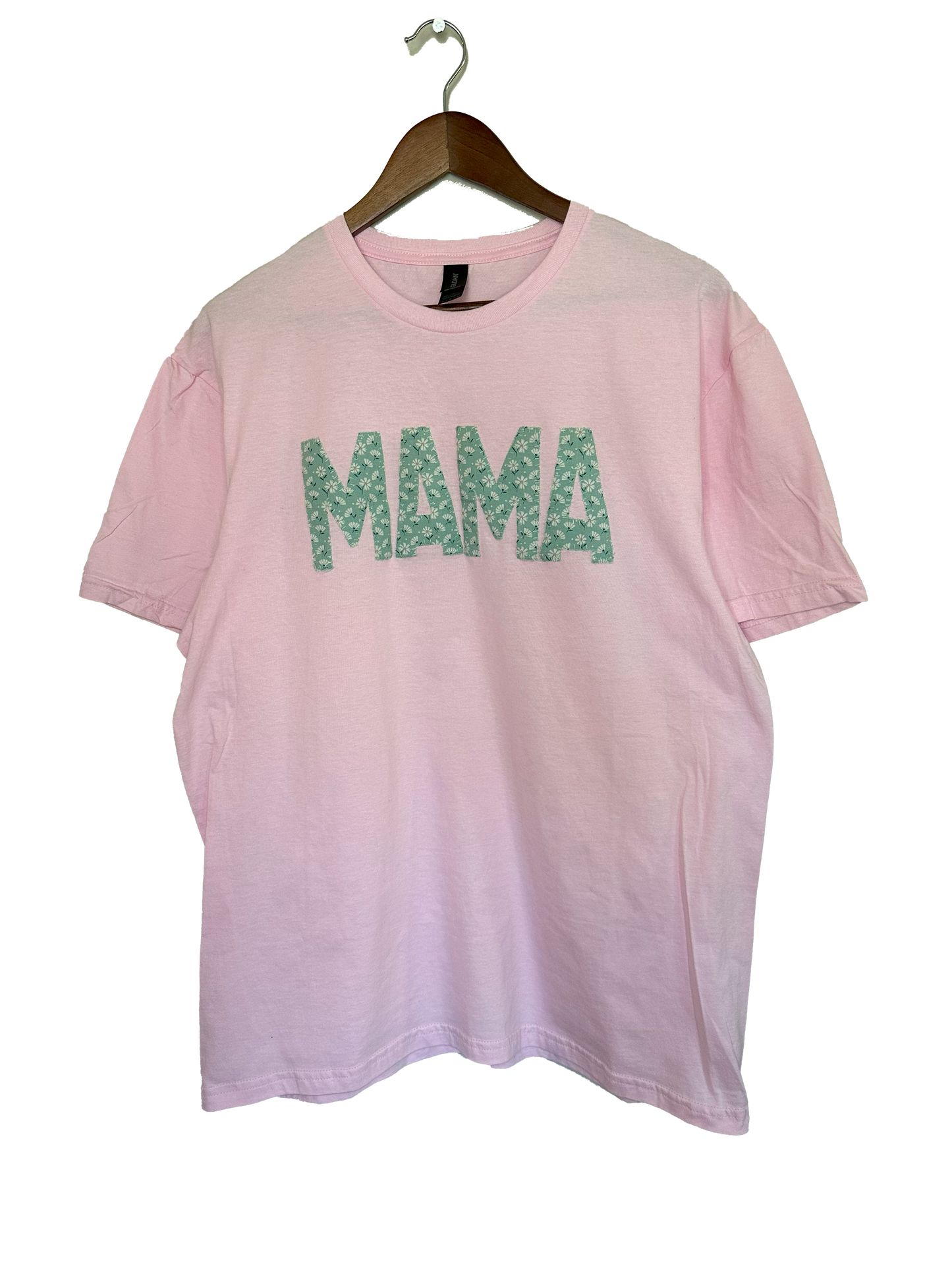 MAMA T-Shirt (Large) - Light Pink & floral